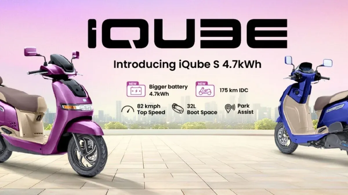 TVS iQube S с аккумулятором 4,7 кВт⋅ч представлен по цене 1,37 лакх рупий и запасом хода 175 км
