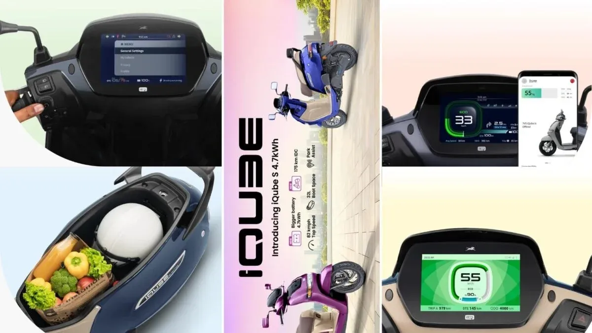 TVS iQube S с аккумулятором 4,7 кВт⋅ч представлен по цене 1,37 лакх рупий и запасом хода 175 км — фото 2