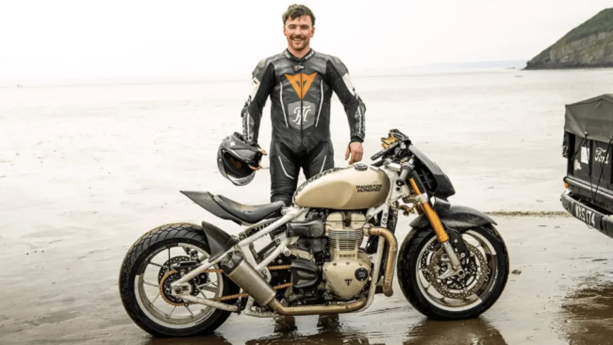 Triumph Land Speed Bobber установил рекорд скорости 132 мили в час на Пендине — фото 2