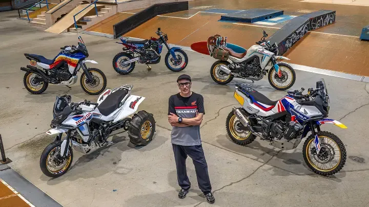 Кастомные Honda XL750 Transalp на фестивале Wheels and Waves 2026 — Галерея