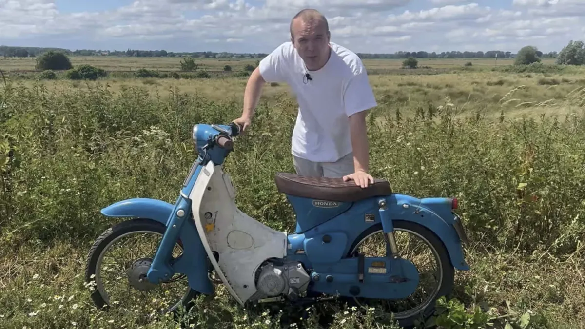 Винтажный скутер Honda Cub получил мега-двигатель: посмотрим, какую скорость он развивает — фото 4