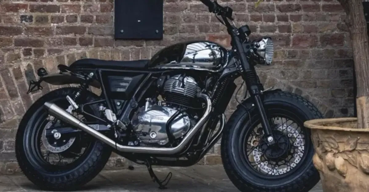Royal Enfield Interceptor 650 в стиле Brat Bobber: хромированные детали и XL-колеса