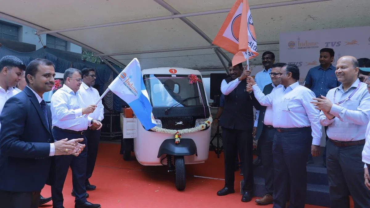 TVS и IndianOil объединяются для экологичной доставки газовых баллонов по всей Индии