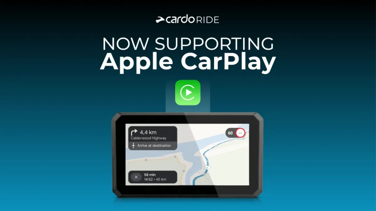 Премиальное приложение Cardo Ride Pro получит поддержку технологии Apple CarPlay