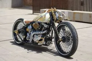 Награжденный титулами Harley-Davidson Softail от Lord Drake Kustoms