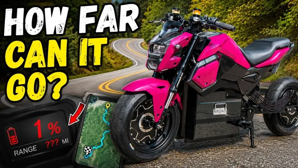 Какой запас хода у этого прокачанного электро-Honda Grom с массивной батареей?