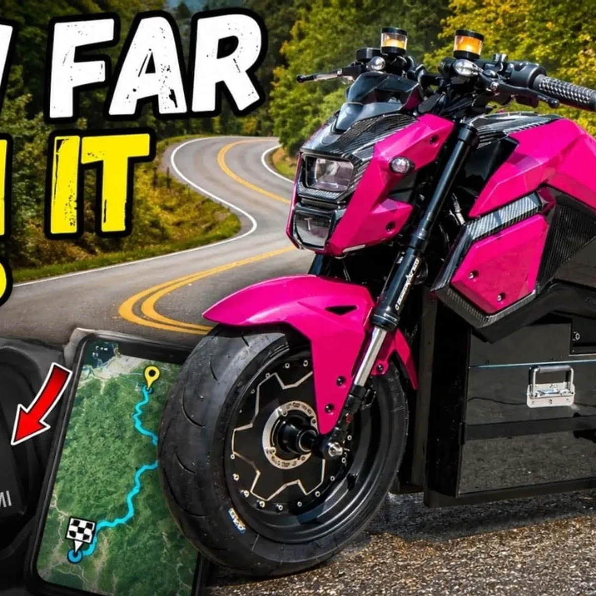 Какой запас хода у этого прокачанного электро-Honda Grom с массивной батареей? — фото 3