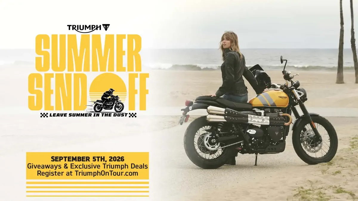 Triumph проведет дилерские мероприятия Summer Send-Off с розыгрышем подставки для пивной курицы