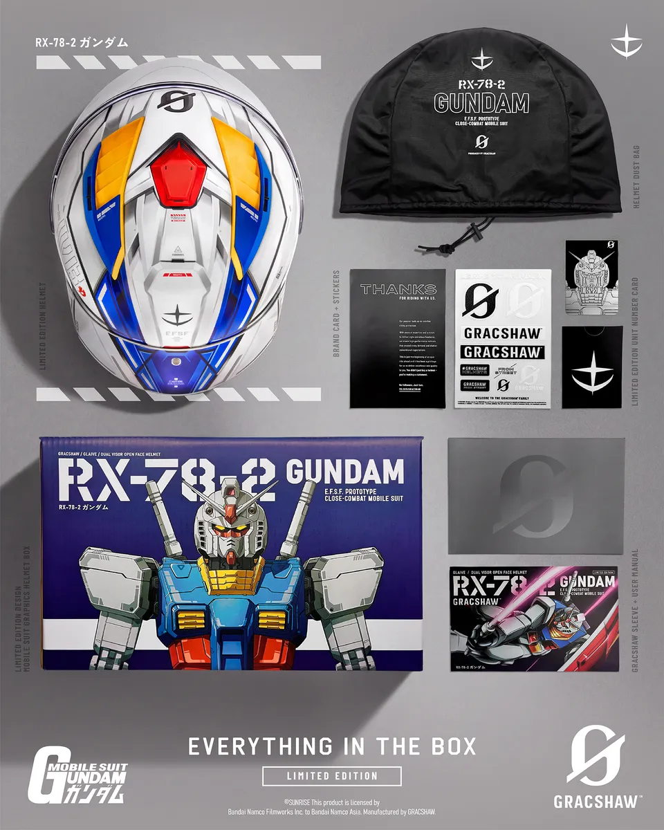 GRACSHAW выпускает лимитированную коллекцию шлемов по мотивам Mobile Suit Gundam