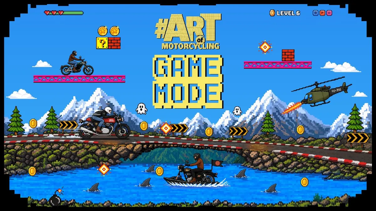 Royal Enfield Art of Motorcycling, сезон 6: ретро-тема в стиле 16-битных игр «Game Mode On»